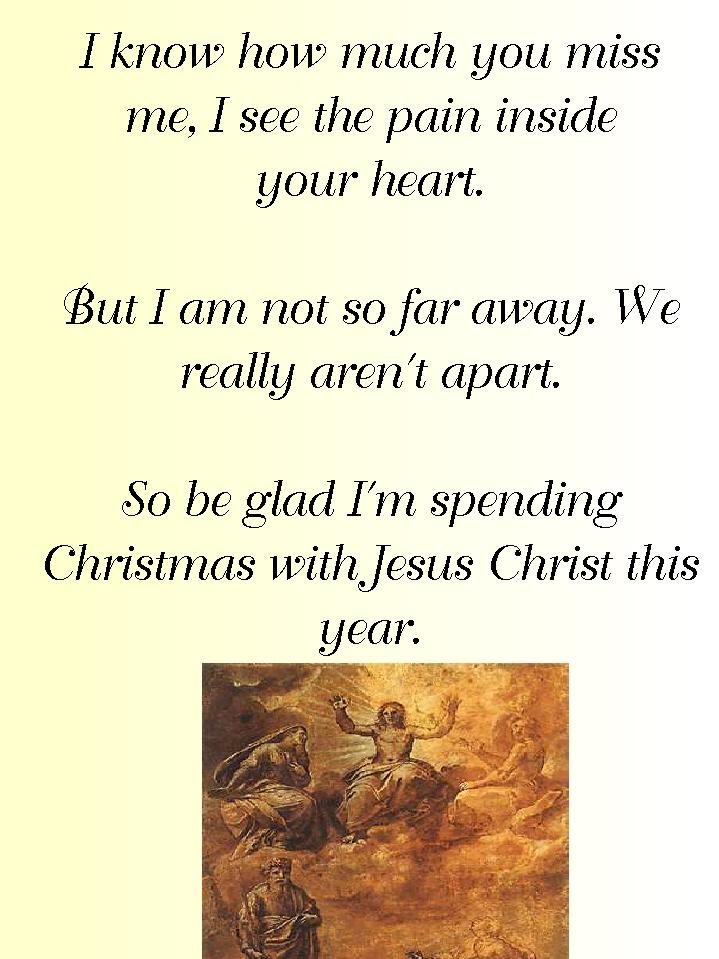 Conservative By Nature s Favorite Poems My First Christmas In Heaven
